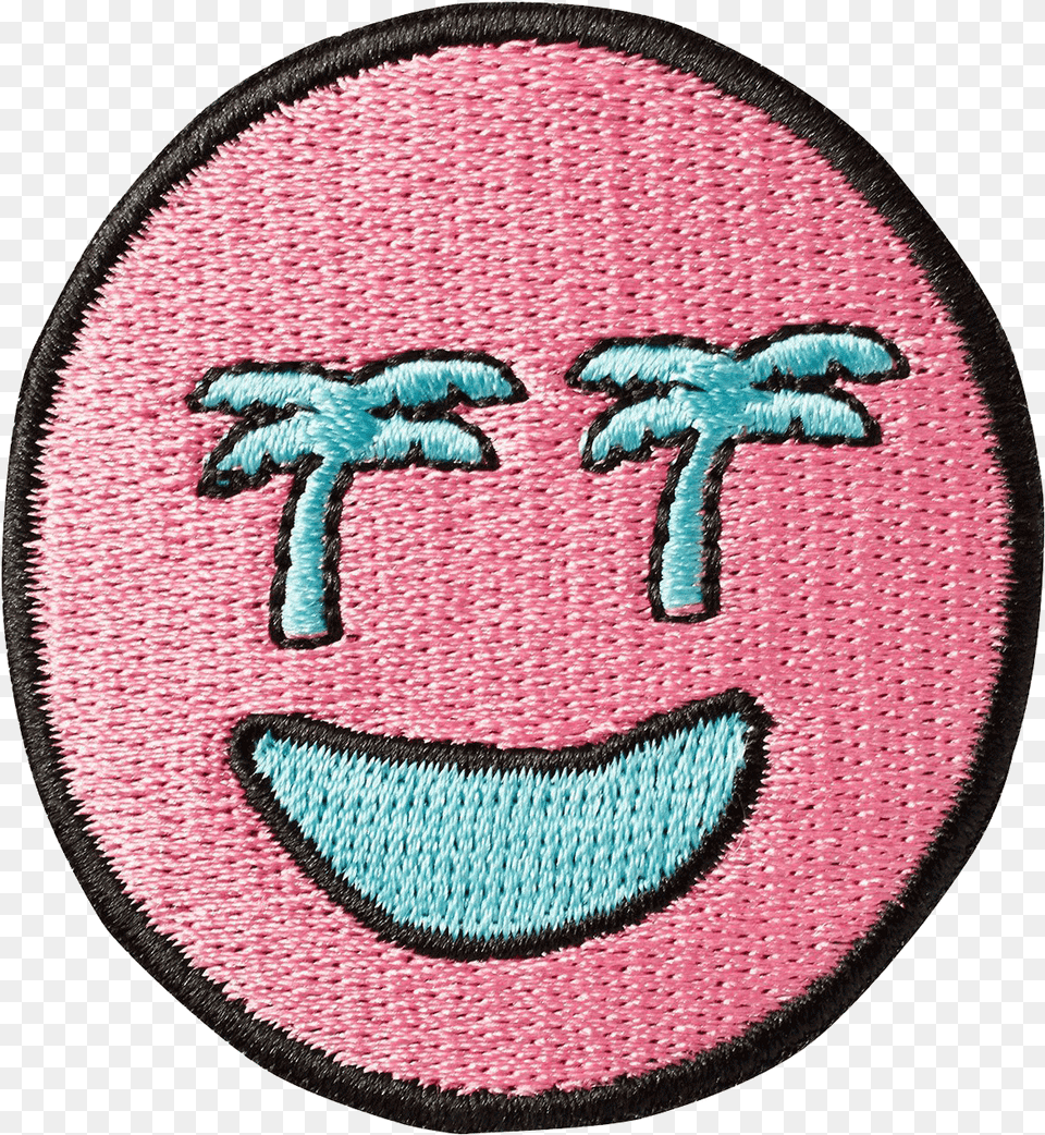 Download Hd Palm Tree Eye Emoji Sticker Patch Emblem Palm Tree Patch, Applique, Badge, Home Decor, Logo Free Transparent Png