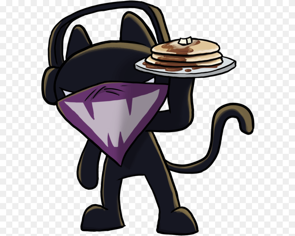 Download Hd Pancakes Monstercat Monstercat Animated Monstercat, Bag, Bread, Food Free Transparent Png