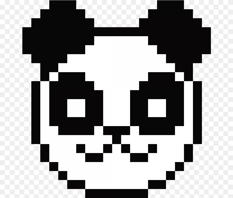 Download Hd Panda Face Circle Pixel Art Panda Face Pixel Art, First Aid, Stencil Free Transparent Png