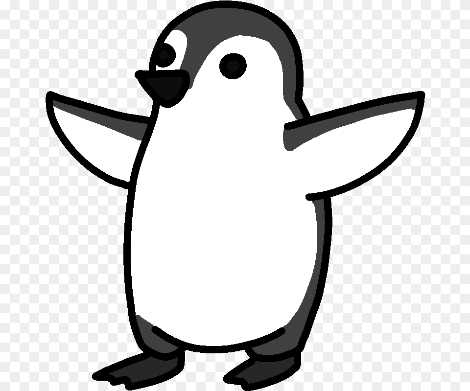Download Hd Penguin Penguin Cartoon No Background Cute Homemade Penguin Birthday Card, Animal, Bird Png Image