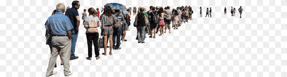 Download Hd People Standing In Line Crowd Walking, Person, Man, Male, Girl Free Transparent Png