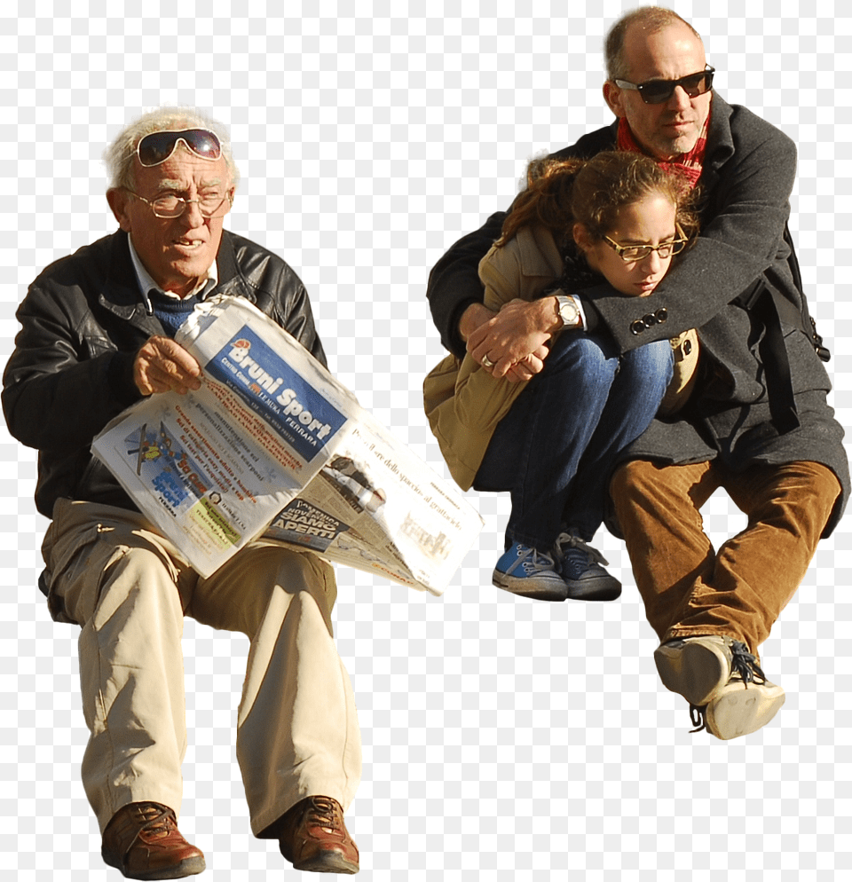 Hd Peoplesit Sitting Old People Sitting Cutout People Sitting Cut Outs, Pants, Person, Hand, Reading Free Png Download