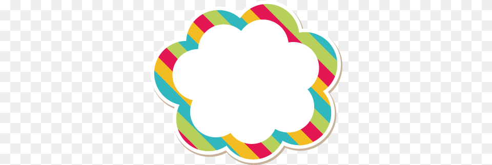 Download Hd Personalised Colourful Cloud Sticker Forma De Nube Redonda Animada, Pattern Free Png