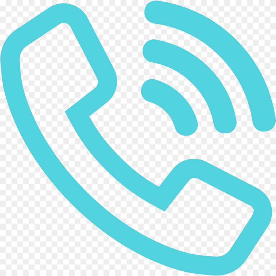 Download Hd Phone Call Icon Blue Icon Transparent Logo Teal Phone Icon, Machine, Spoke, Smoke Pipe, Electronics Png Image