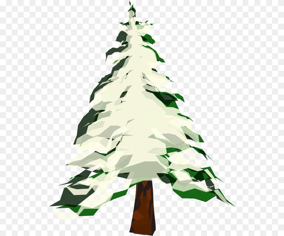 Download Hd Pine Tree Clipart Snow Tree Vector, Plant, Festival, Christmas, Christmas Decorations Free Png