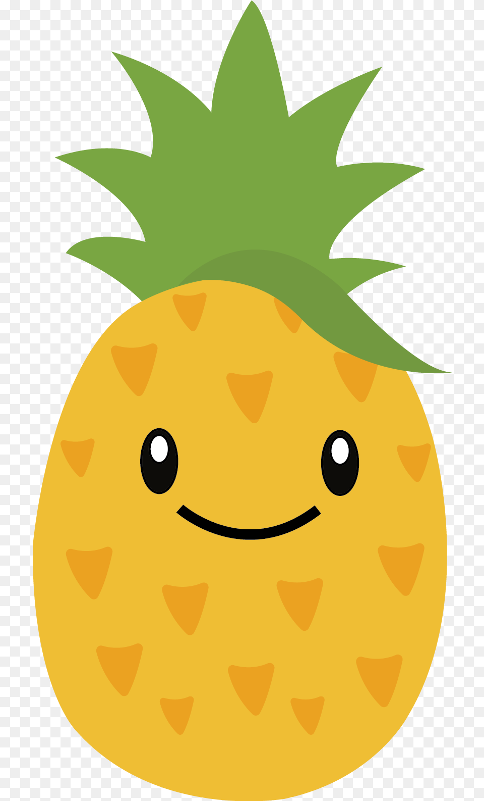 Download Hd Pineapple Pineapple With Face Pineapple With Face, Food, Fruit, Plant, Produce Png