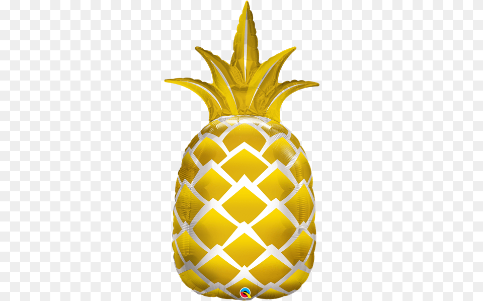 Hd Pineapple Transparent Luau Pineapple Balloon Pineapple Helium Balloons, Plant, Food, Fruit, Produce Free Png Download