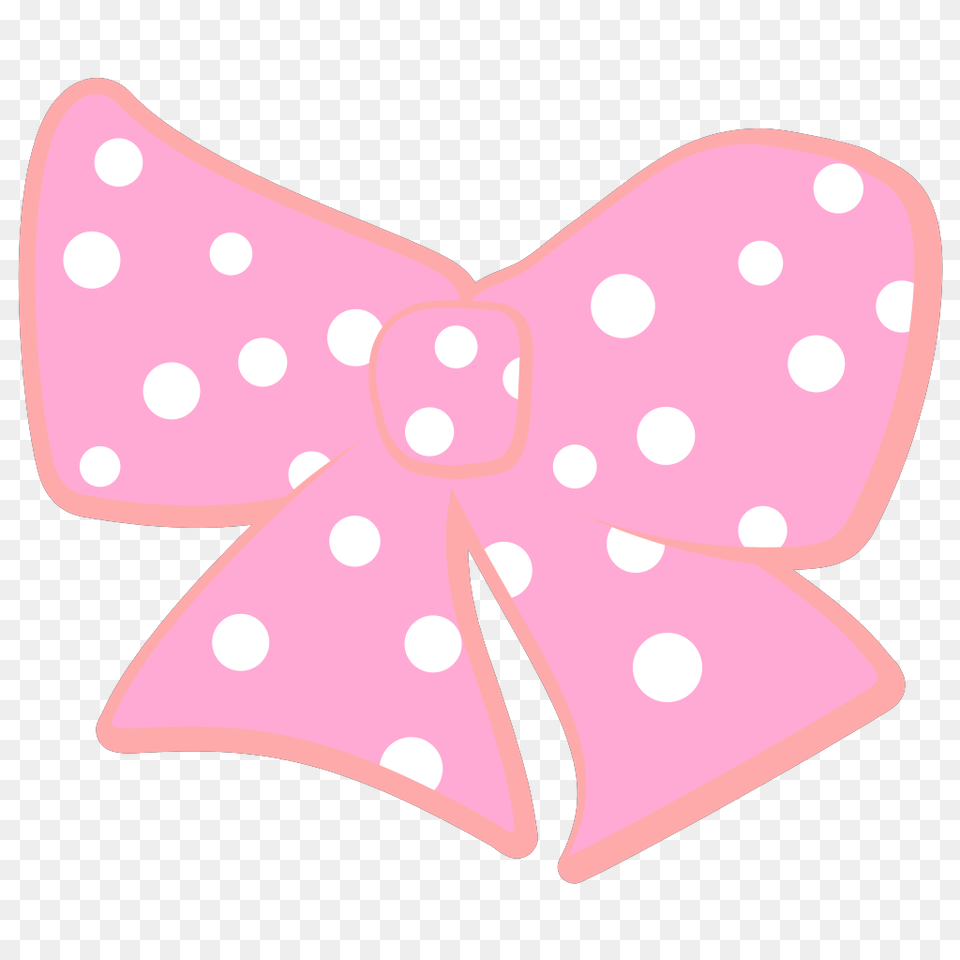 Download Hd Pink And White Polka Dot Bow Polka Dots Pink Ribbon, Accessories, Formal Wear, Tie, Pattern Png