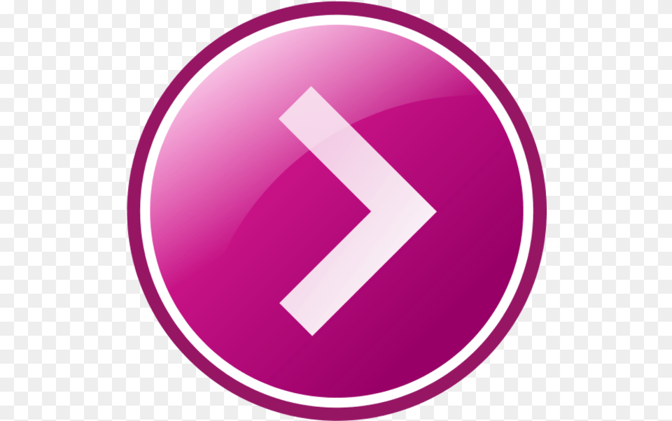 Download Hd Pink Arrow Clip Art Right Arrow Button, Sign, Symbol, Disk Png Image