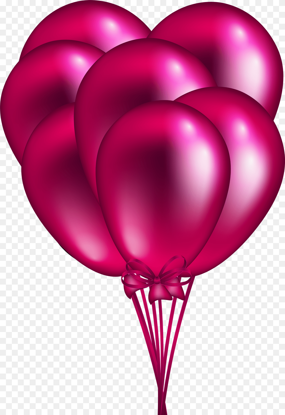 Download Hd Pink Balloon Bunch Clip Dark Pink Balloons Free Transparent Png