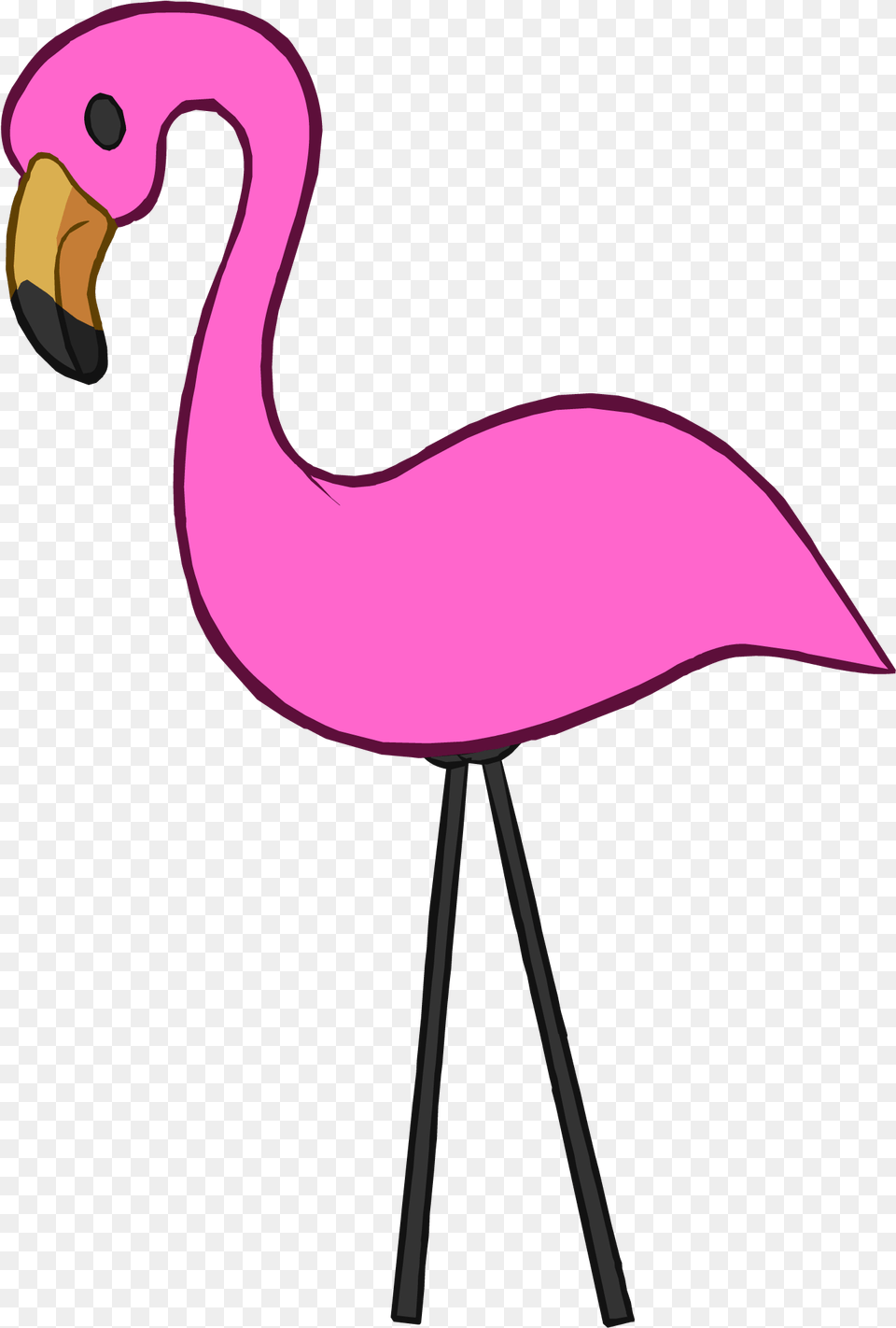 Download Hd Pink Flamingo Icon Pink Flamingo Icon, Animal, Bird Png Image
