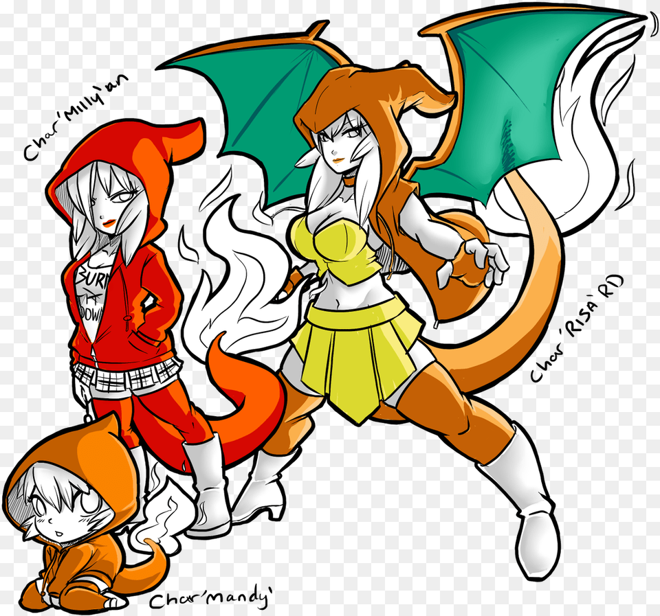 Download Hd Pokemon Charmander Charmeleon Charizard Gijinka Pokemon Charmeleon X Charizard, Book, Publication, Comics, Person Png Image