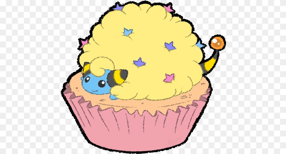 Download Hd Pokmon X And Y Go Sun Moon Pokemon Cake Clipart, Cream, Cupcake, Dessert, Food Free Png
