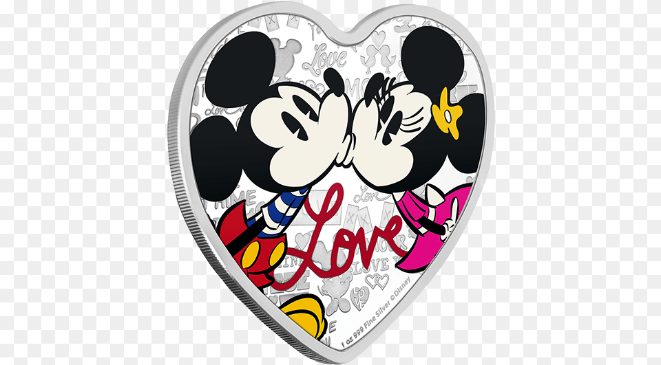 Download Hd Pure Silver Heart Shaped Coin Heart Shape Disney Love 2021 Coins, Smoke Pipe Png Image