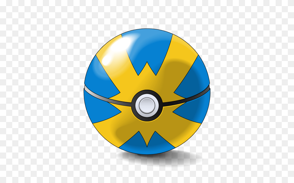 Hd Quick Ball Pokeball Quick Ball Transparent Quick Ball Pokemon Ball, Sphere Free Png Download