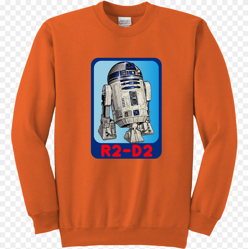 Download Hd R2d2 Star Wars Youth Crewneck Sweatshirt Star Crew Neck, Clothing, Knitwear, Long Sleeve, Sweater Png Image