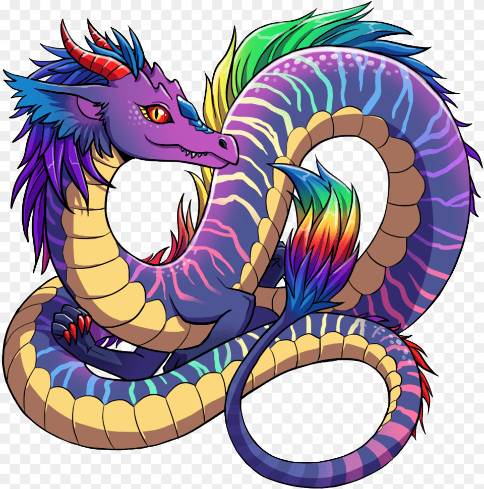 Download Hd Rainbow Dragon Key Charm Rainbow Dragon Rainbow Dragon Png Image