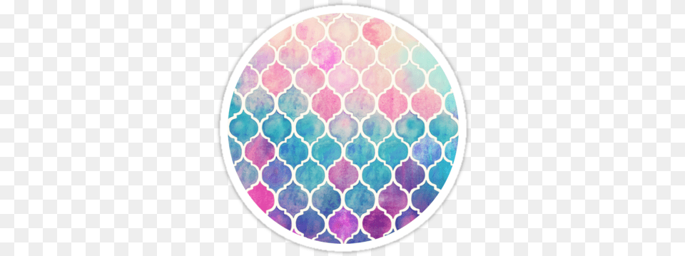 Hd Rainbow Pastel Watercolor Moroccan Pattern By Transparent Moroccan Pattern, Home Decor Free Png Download