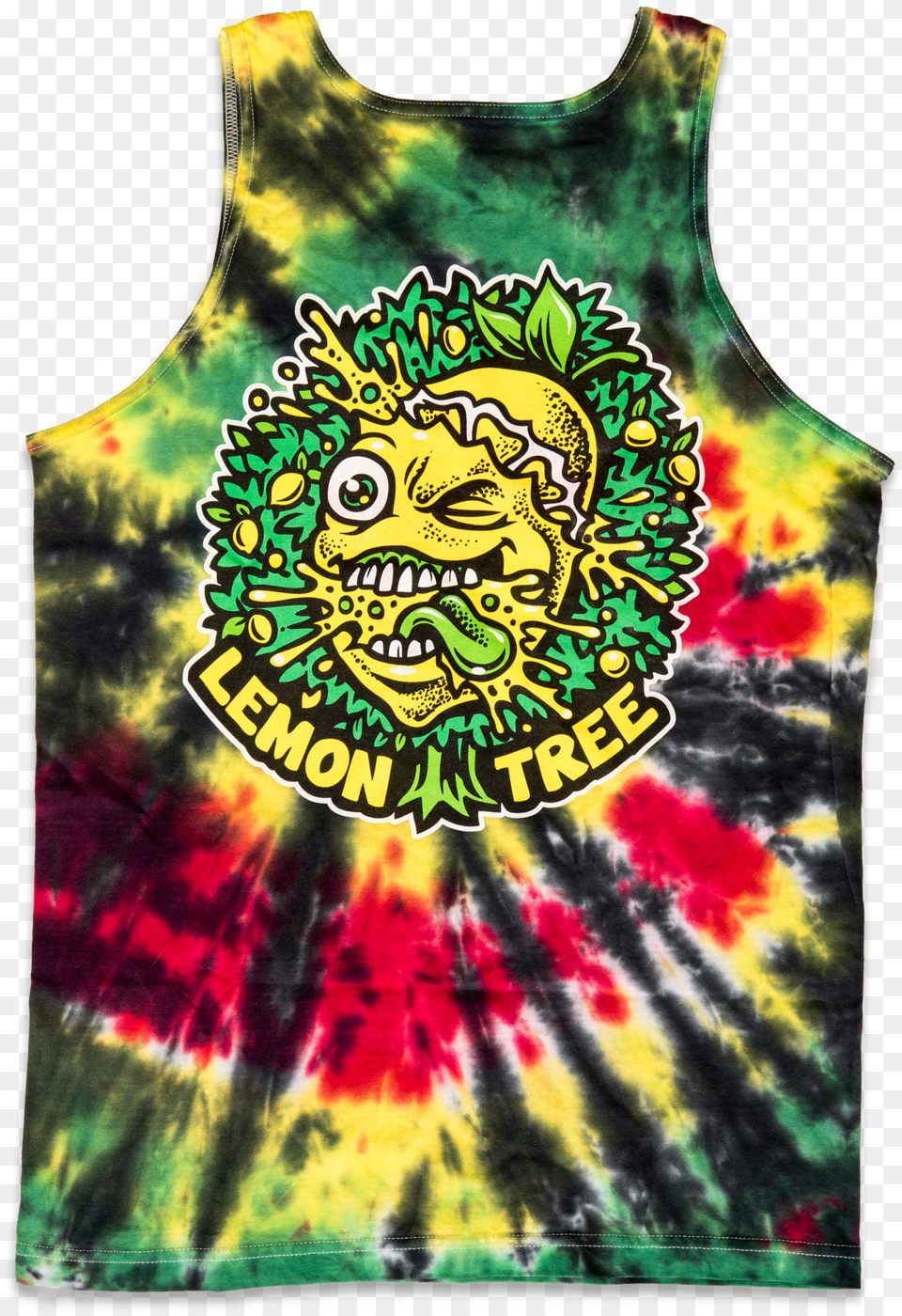 Download Hd Rasta Tie Dye Lemon Tree Tank Top Transparent Active Tank Png