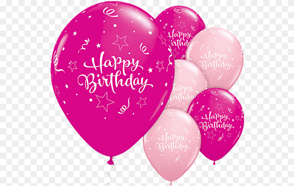 Download Hd Real Birthday Balloons Happy Birthday Barbie Happy Birthday Pink Balloons, Balloon Png