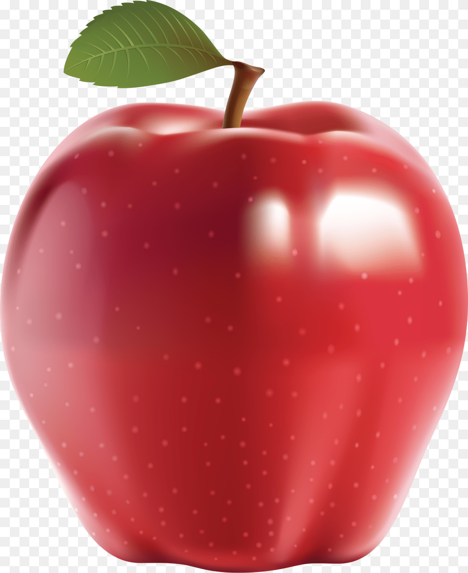 Download Hd Red Apple File Transparent Red Apple, Food, Fruit, Plant, Produce Free Png