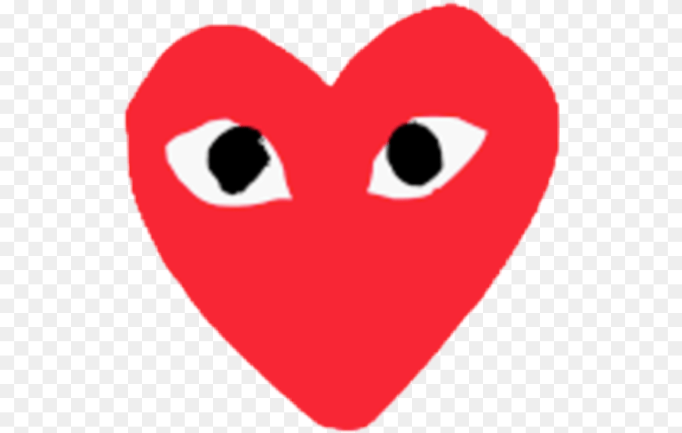 Download Hd Red Bape Heart Feugo Eyes Hype Hyped Hypebeast Comme Des Garcons Sticker, Guitar, Musical Instrument, Plectrum, Baby Free Png
