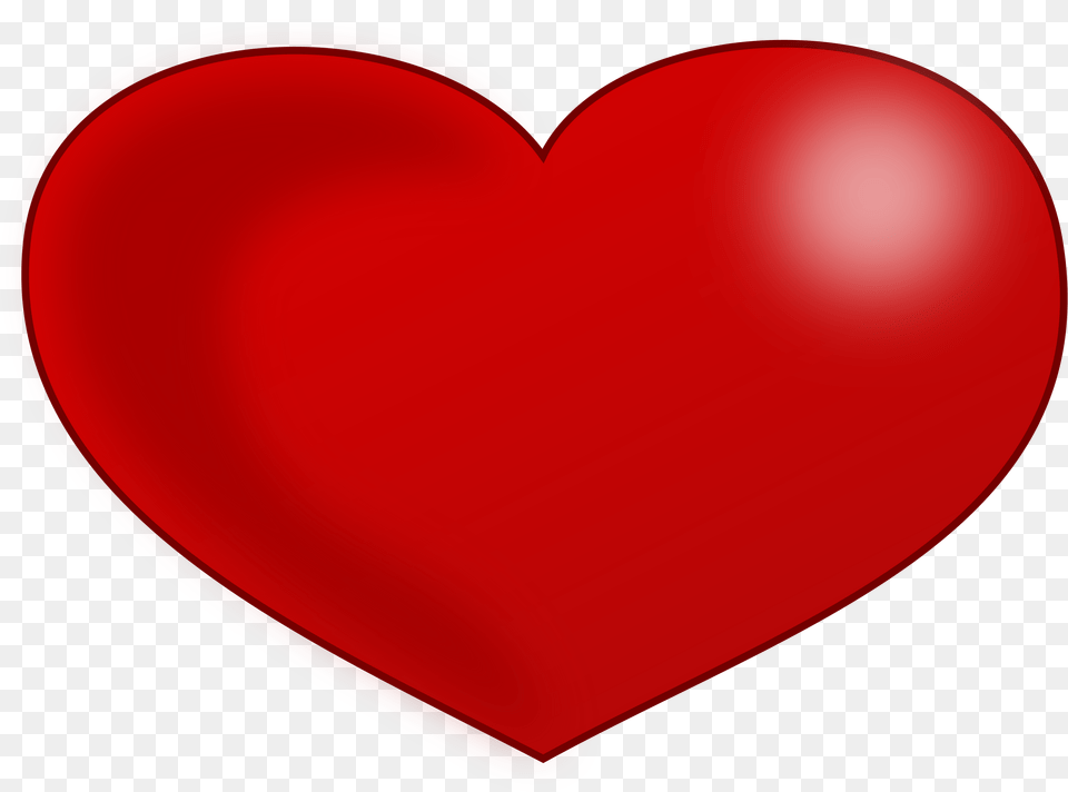 Download Hd Red Glossy Valentine Heart Transparent Big Red Heart Png Image