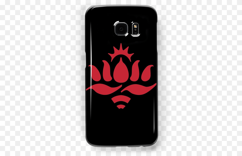 Download Hd Red Lotus Logo Black Background Samsung Smartphone, Electronics, Mobile Phone, Phone Png Image