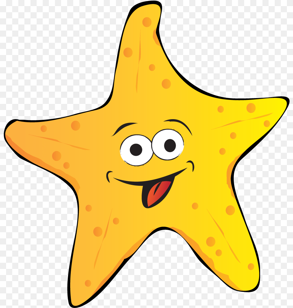 Hd Red Starfish Transparent Nicepngcom Yello Sea Star Cartoon, Animal, Fish, Sea Life, Shark Free Png Download