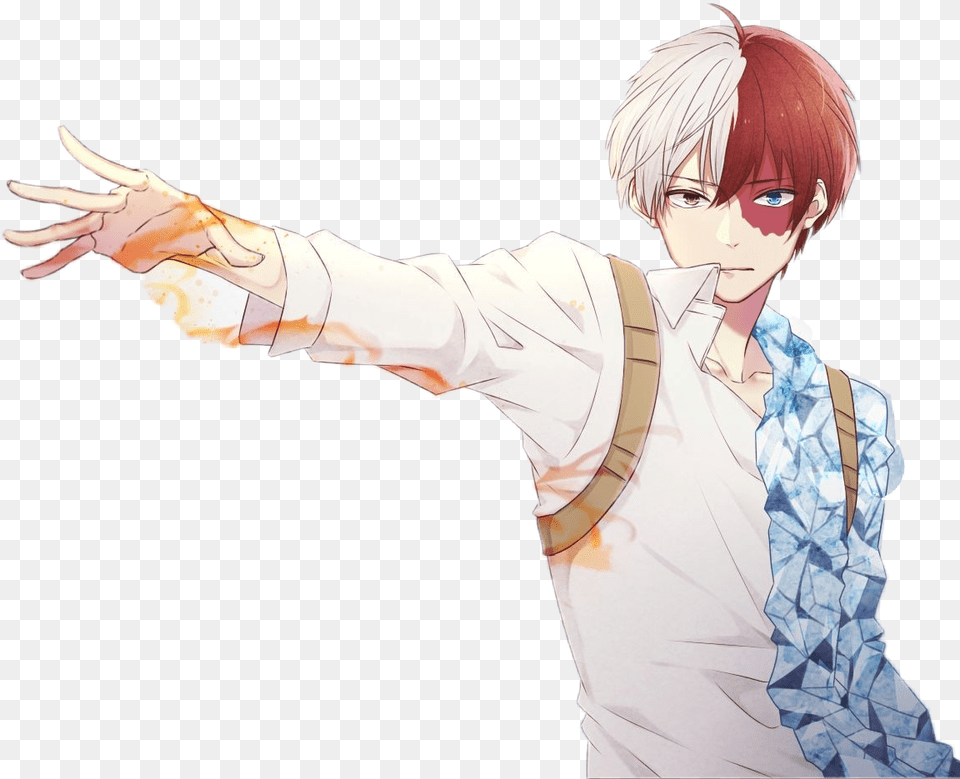 Download Hd Remixit Todoroki Yeah Ice Cool Anime Todoroki Fanart, Adult, Female, Person, Woman Png