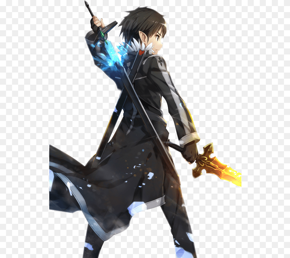 Download Hd Report Abuse Kirito, Sword, Weapon, Person, Face Free Png
