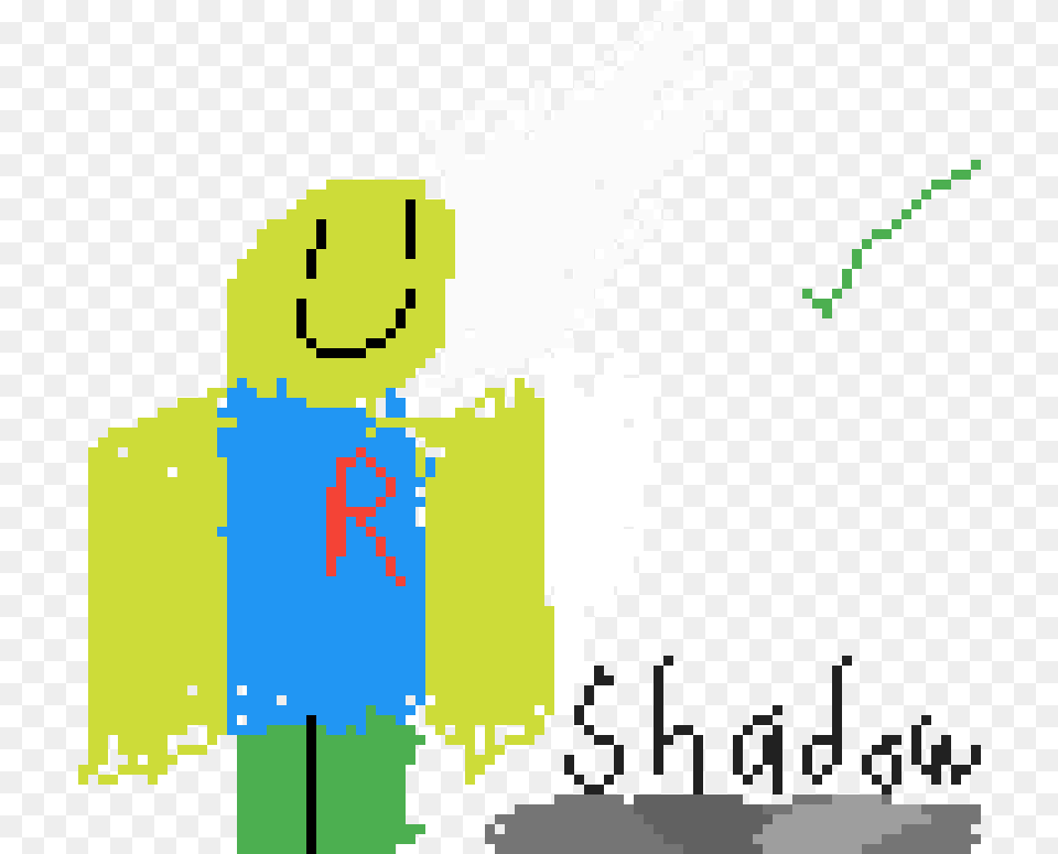 Hd Roblox Noob With A Shadow Illustration Illustration Free Png Download