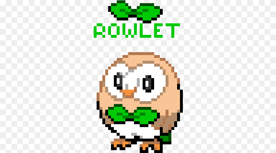 Download Hd Rowlet Pixel Transparent Nicepngcom Pixel Art Pokemon Rowlet, Qr Code Png