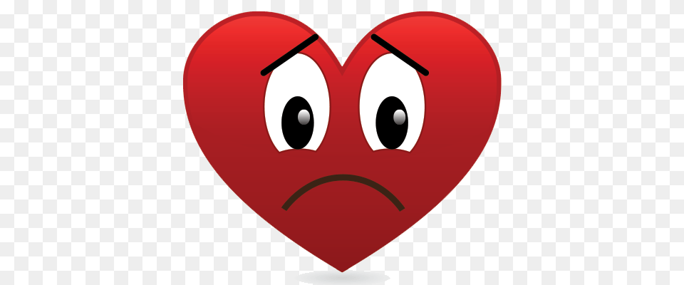 Download Hd Sad Heart Background Heart With Sad Heart With A Sad Face, Clothing, Hardhat, Helmet Png Image