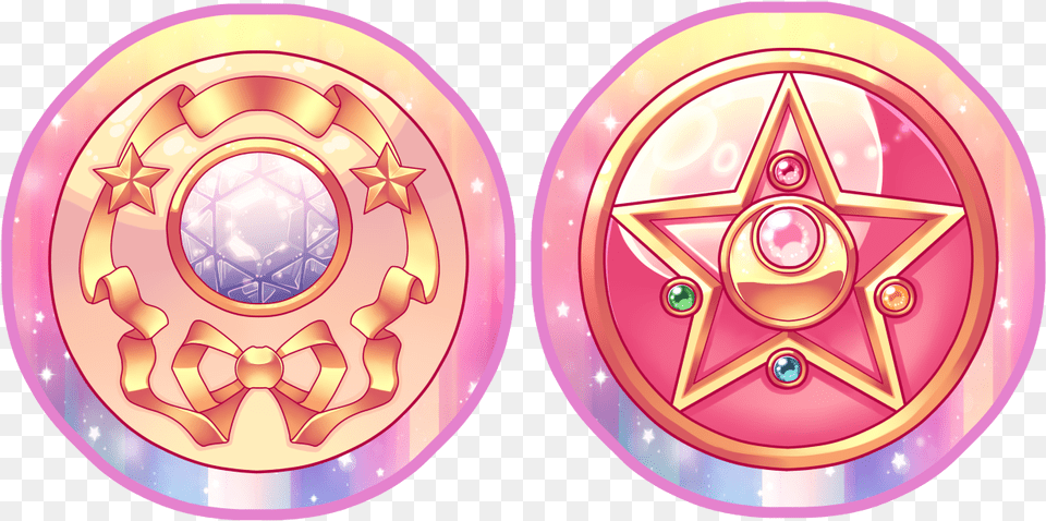 Download Hd Sailor Moon Crystal Star Compact Prism Heart Sailor Moon Crystal Prism, Armor, Shield, Disk Png Image