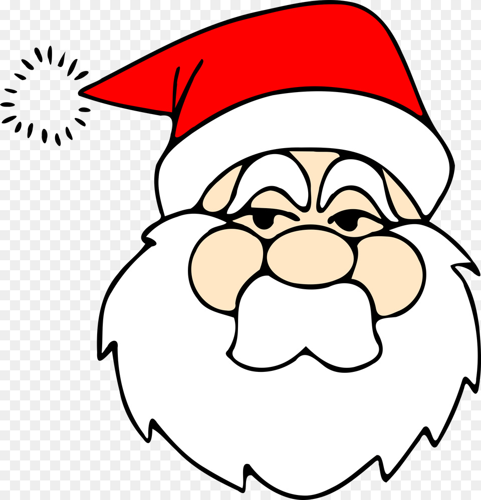 Hd Santa Line Art Clip Kolay Noel Baba, People, Person, Baby, Face Free Png Download