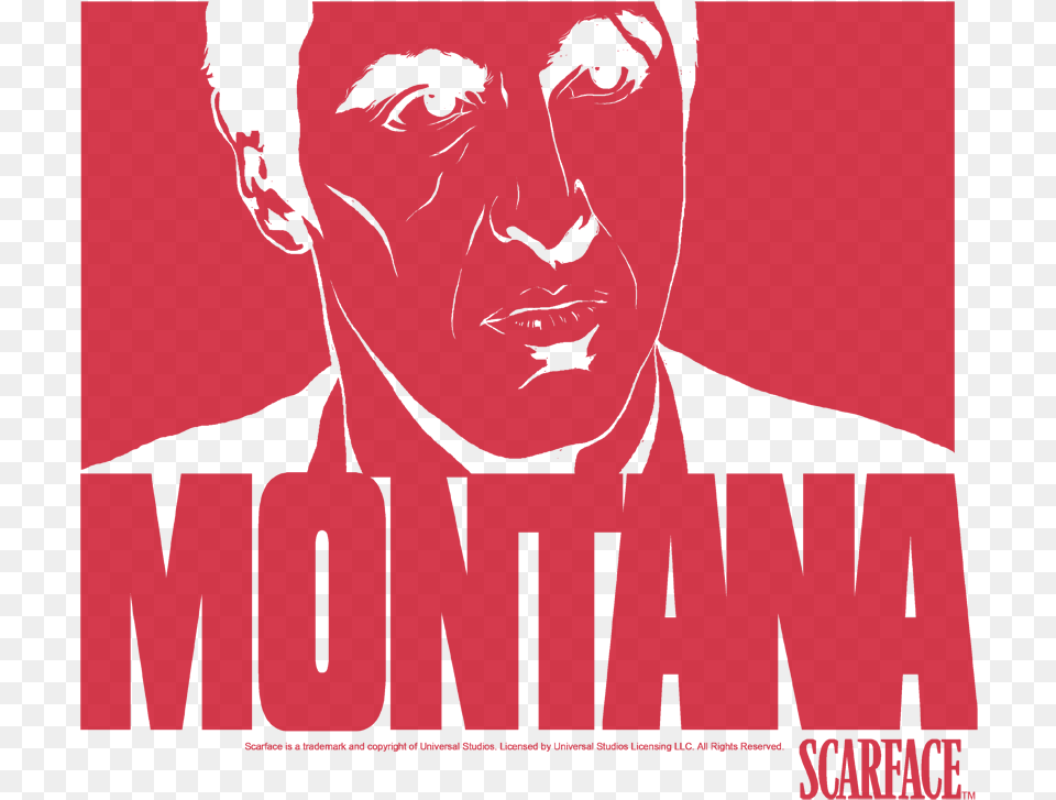 Download Hd Scarface Montana Face Mens Scaarface, Advertisement, Poster, Adult, Person Png
