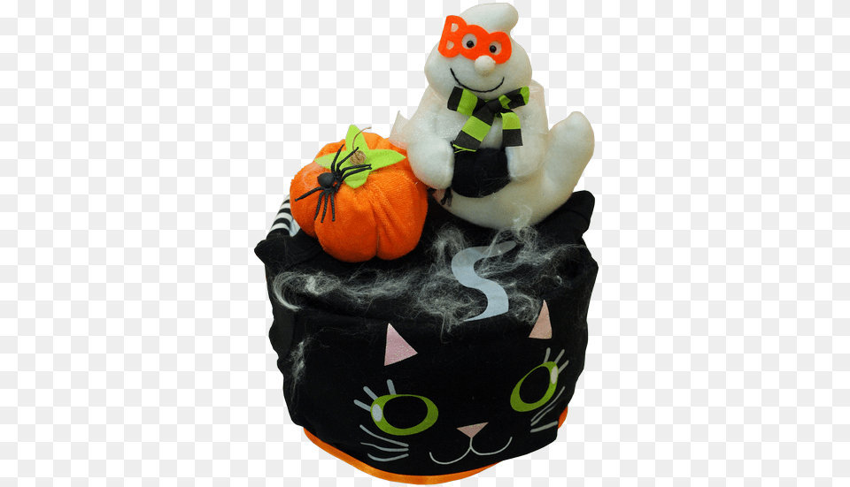 Download Hd Scary Cute Halloween Top, Birthday Cake, Cake, Cream, Dessert Free Png