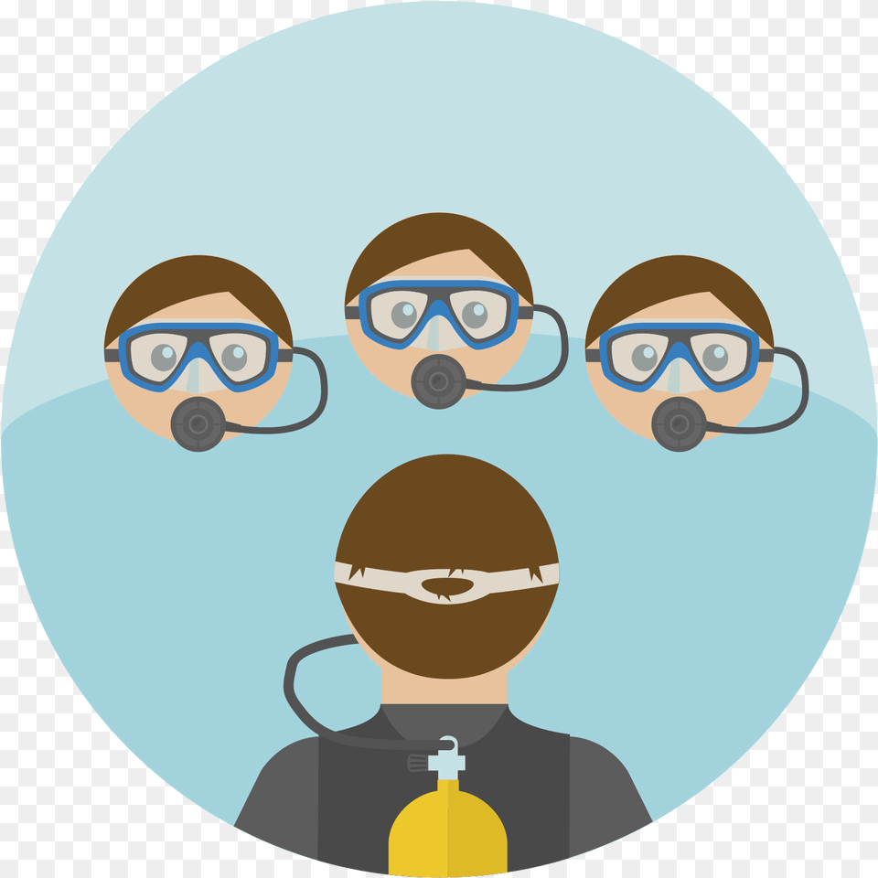 Download Hd Scuba Diving Team Icon Scuba Diver Person Underwater Diving, Accessories, Glasses, Photography, Water Png Image