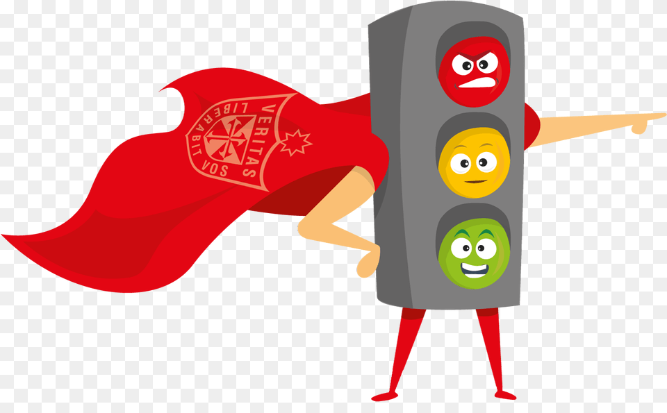 Download Hd Semaforo Cartoon Picture Of Traffic Light Red Traffic Light Cartoon, Traffic Light, Face, Head, Person Png Image