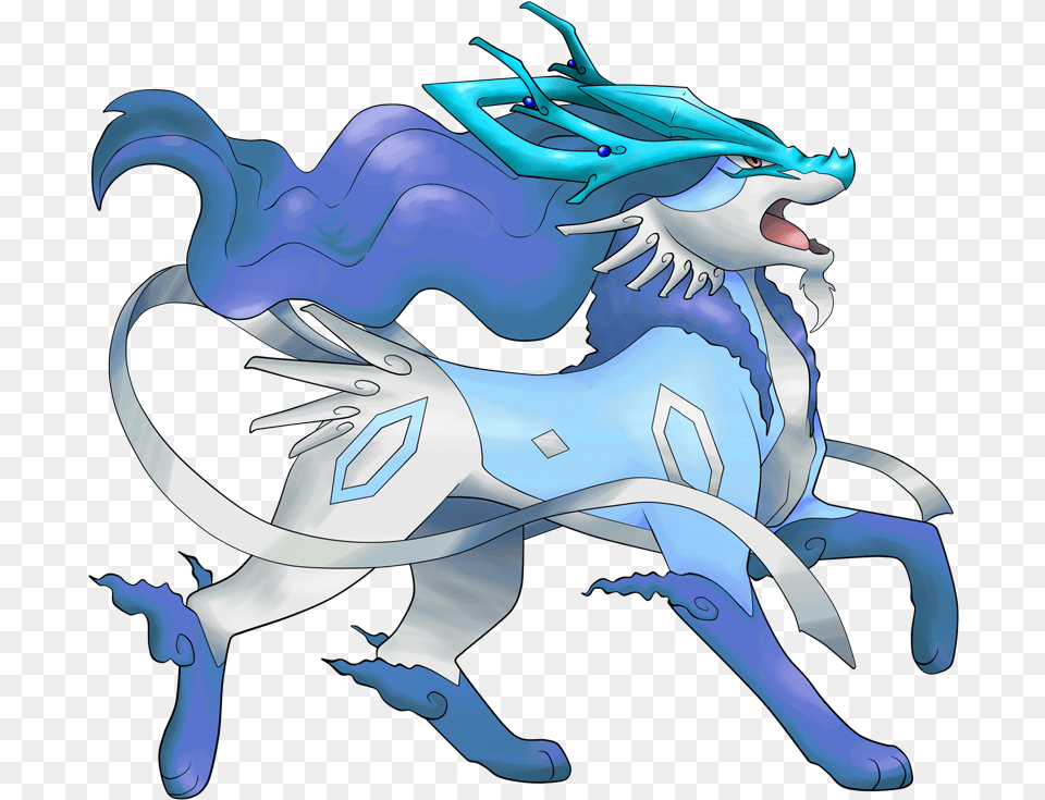 Download Hd Shiny Mega Suicune Pokemon Shiny Mega Suicune Swicoon Evolution Pokemon, Dragon, Book, Comics, Publication Png