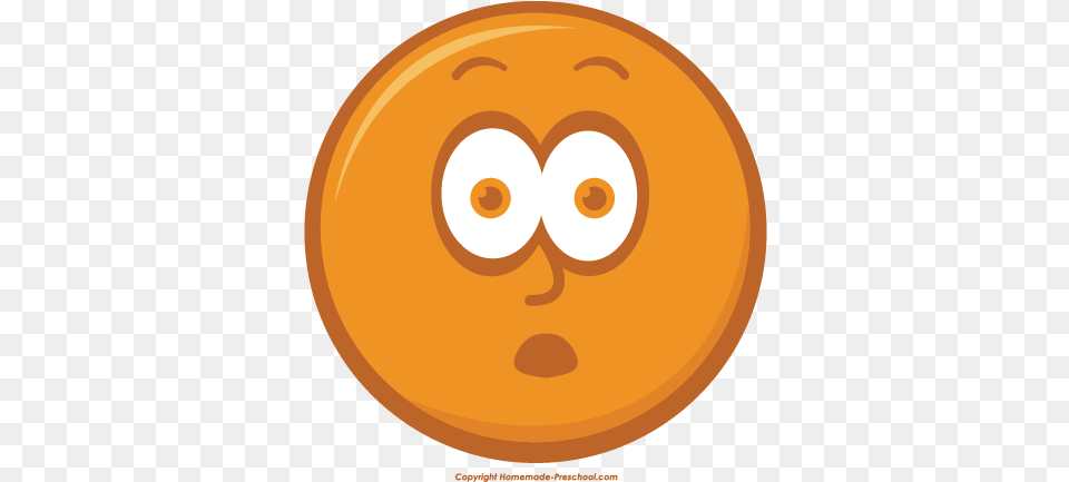 Download Hd Shocked Smiley Face Pin Surprised Happy, Citrus Fruit, Food, Fruit, Orange Free Png