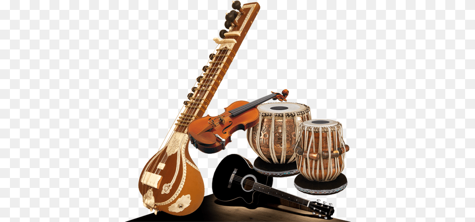 Download Hd Sitar Tabla Guitar Tabla Music, Musical Instrument, Violin, Lute Free Transparent Png