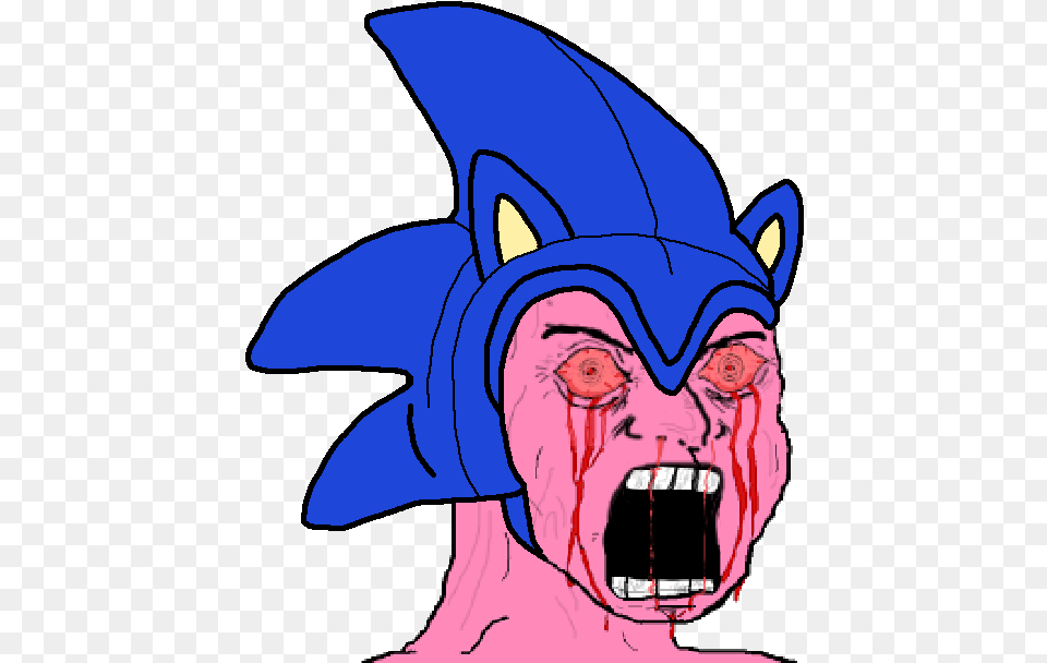 Download Hd Sonicwojak Screaming Pink Wojak, Baby, Person, Art, Face Free Transparent Png