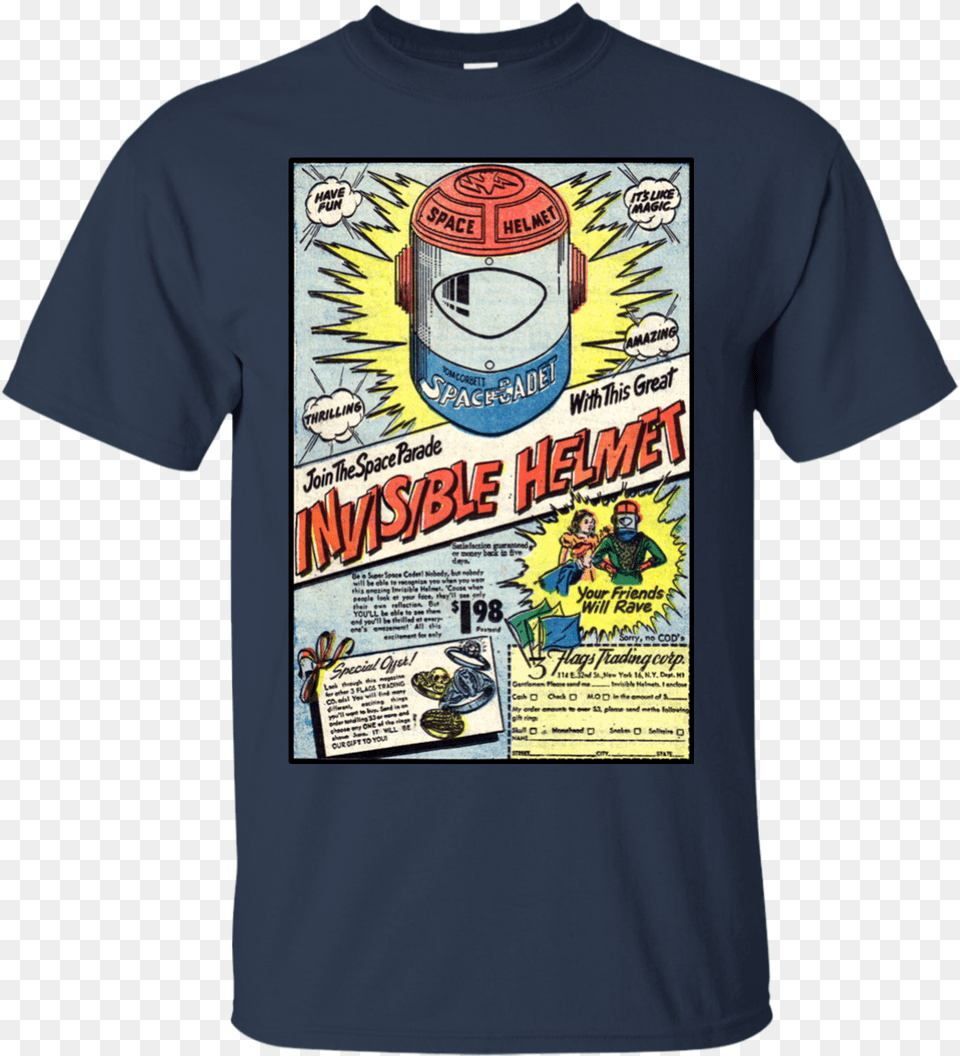 Download Hd Space Helmet T Shirt T Shirt Papa Marvel Toy Comic Book Advertisements, Clothing, T-shirt, Publication, Comics Free Png