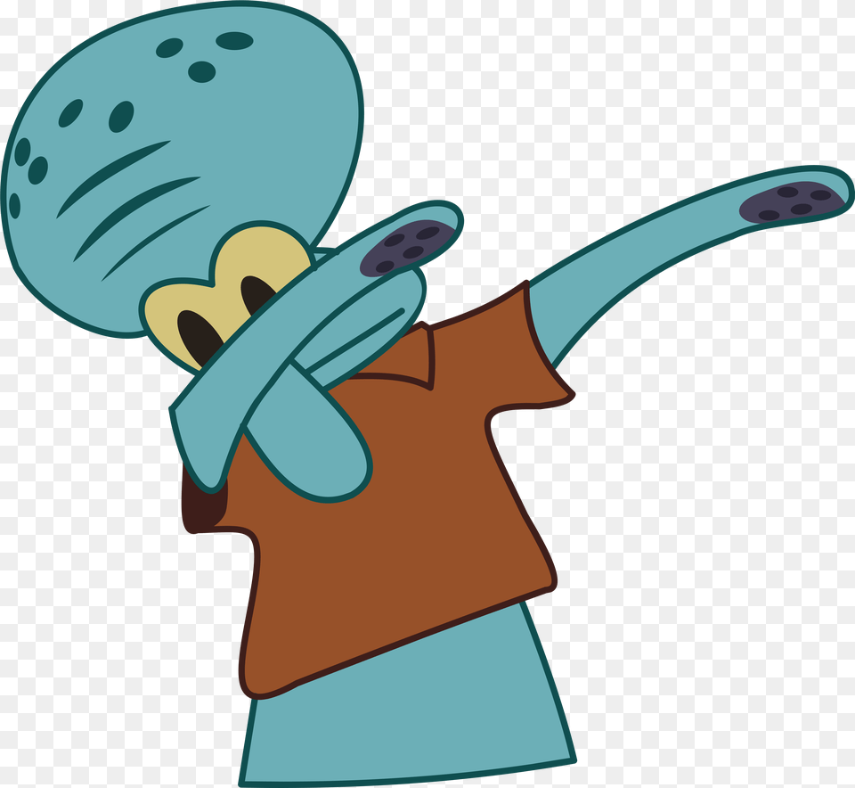 Download Hd Squidward Tentacles Dab Patrick Star Dance Dab Dab, Smoke Pipe Free Png