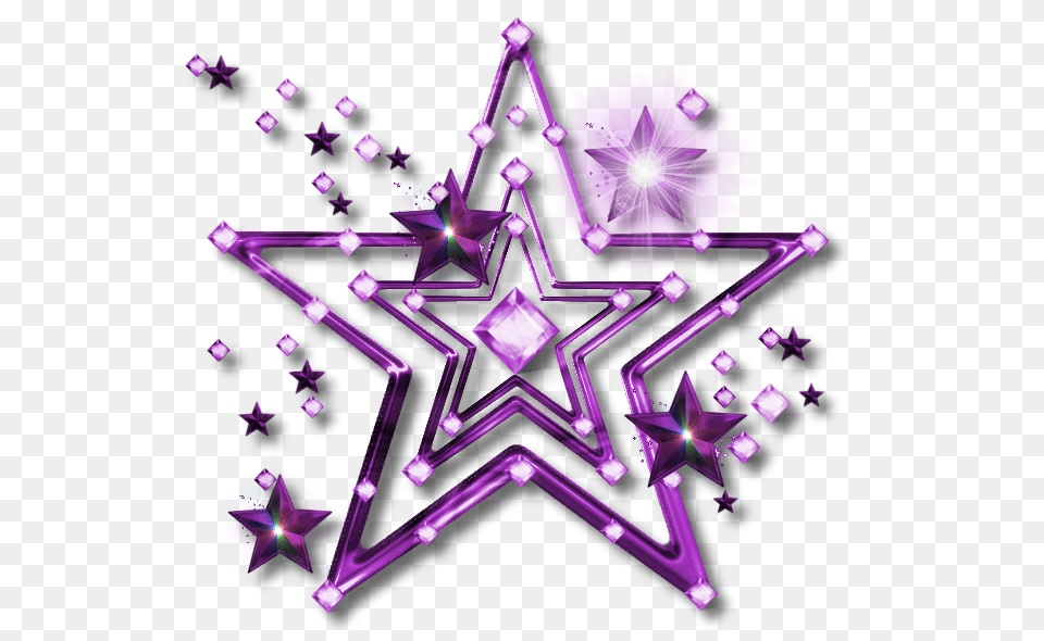 Hd Stars Star Clipart Star Purple Transparent, Art, Graphics, Chandelier, Lamp Free Png Download