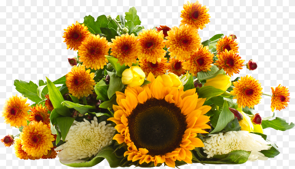 Download Hd Sunflower Bouquet Flowers Bouquet, Flower, Flower Arrangement, Flower Bouquet, Plant Free Transparent Png