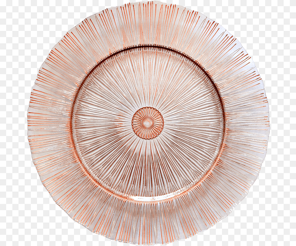Download Hd Sunray Design Glass Charger Circle Transparent Circle, Plate, Pottery, Art, Porcelain Free Png