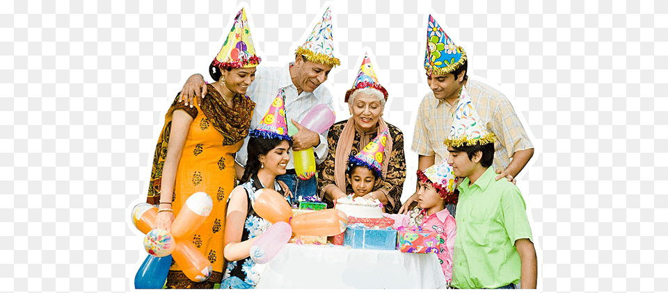 Download Hd Sunshine Birthday Party Transparent Birthday Party, Person, People, Clothing, Hat Free Png